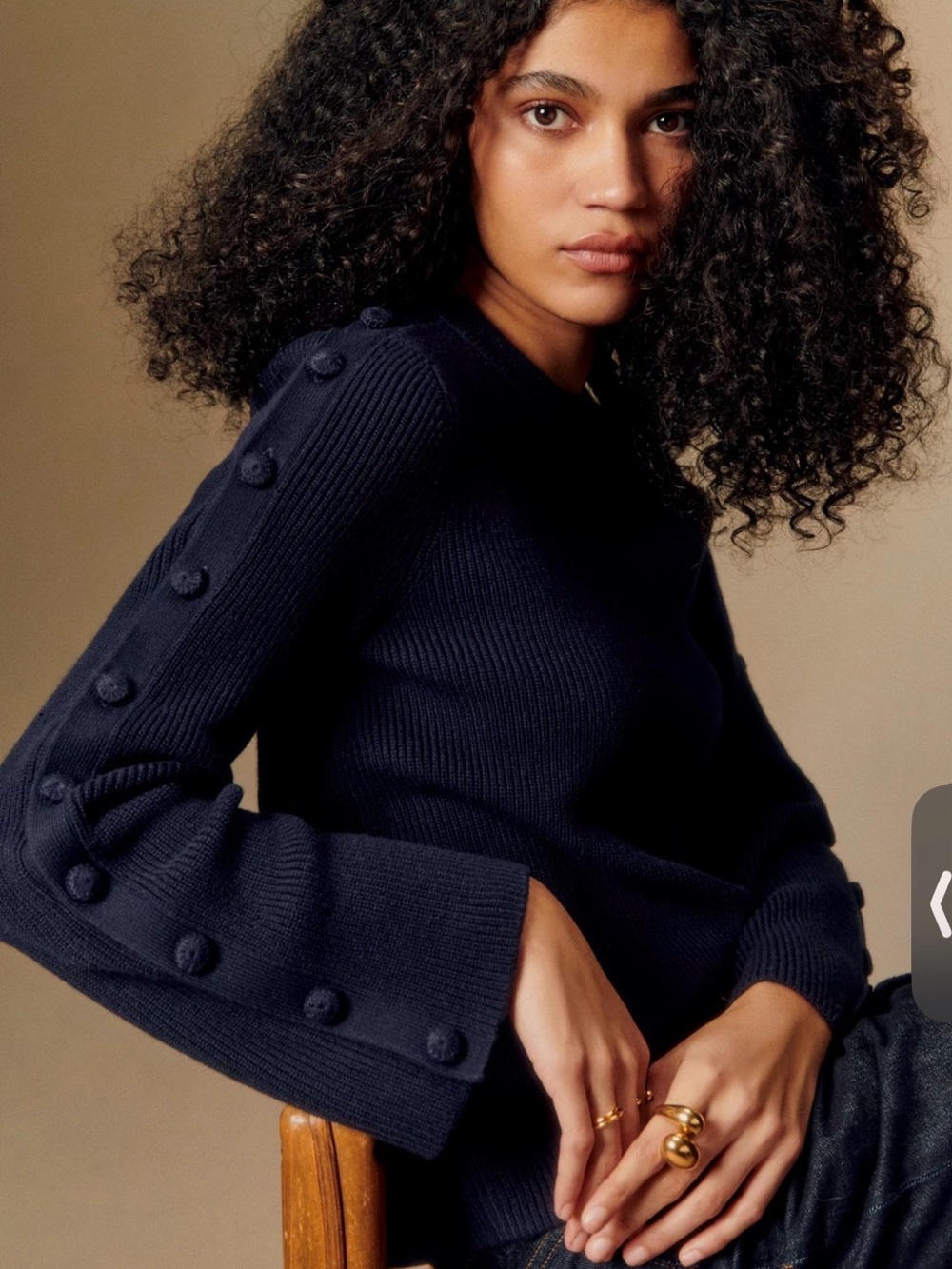 Sezane Adel Jumper Navy - Size S